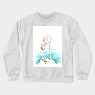 Flamingo and baby flamingo Crewneck Sweatshirt